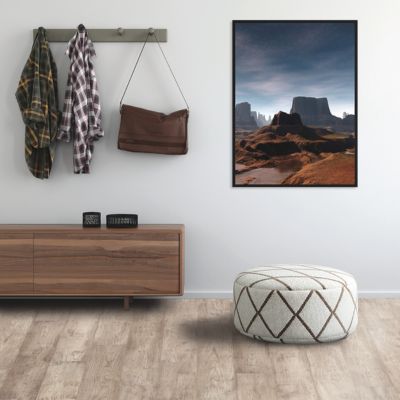 hardwood floors in a bright CA entryway